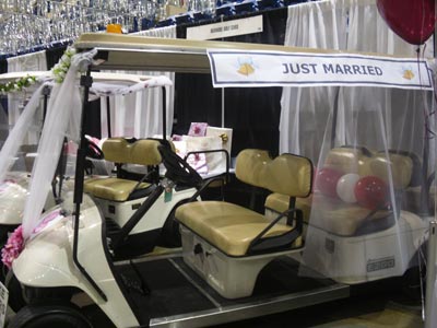 Just married golf cars